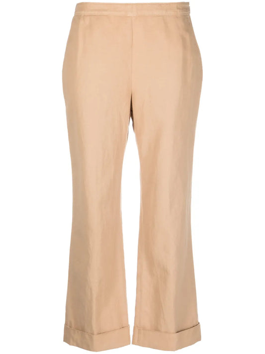 Cropped Flared Trousers