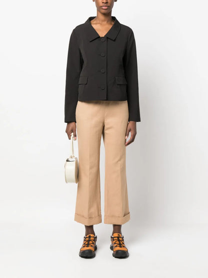 Cropped Flared Trousers