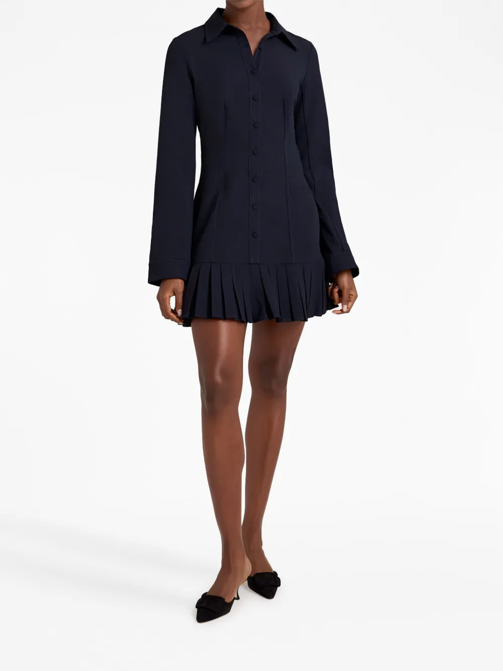 Flared Mini Shirt Dress