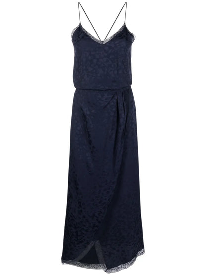 Rixi Silk-Jacquard Dress