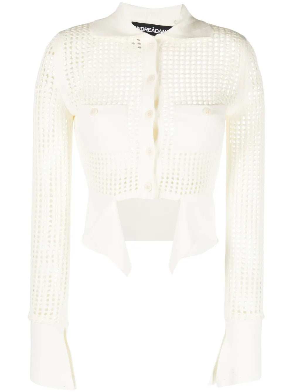 Open-Knit Panelled Cardigan