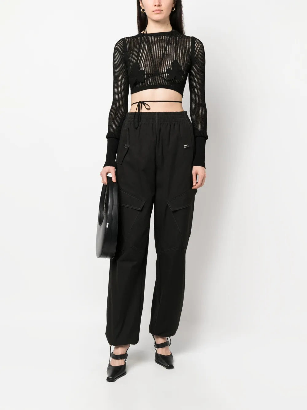 Open-Knit Crop Top