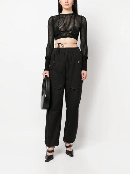 Open-Knit Crop Top