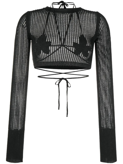 Open-Knit Crop Top