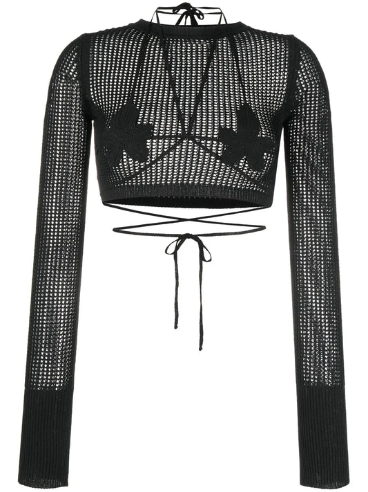 Open-Knit Crop Top