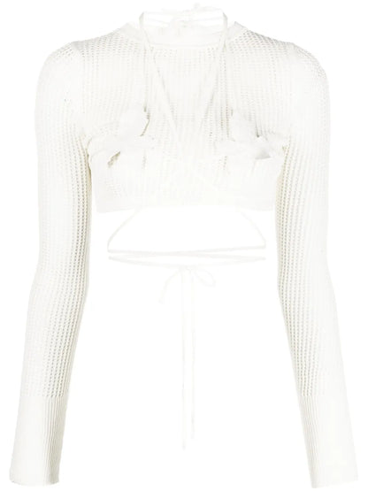 Open-Knit Crop Top