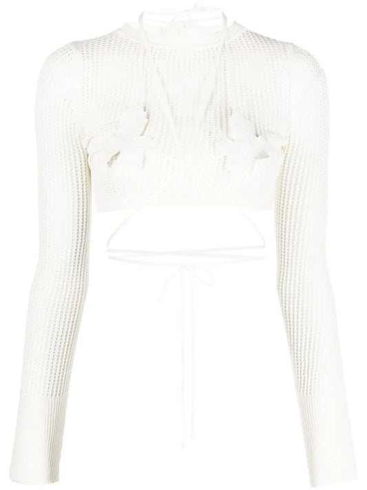 Open-Knit Crop Top