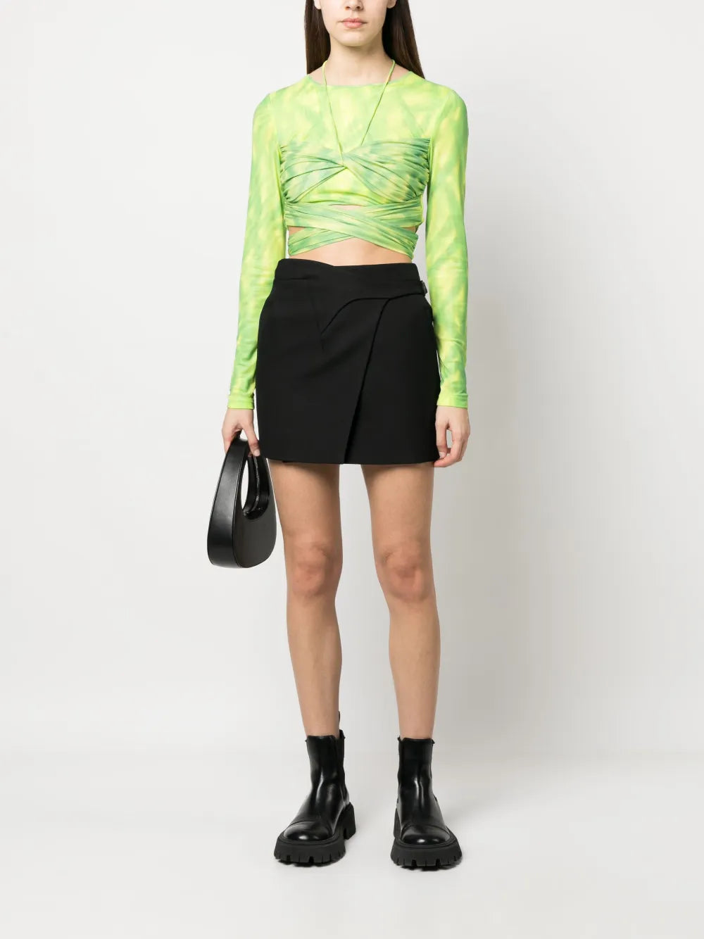 Layered Cropped Tie-Dye Top