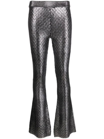 High Waist Flared Trousers