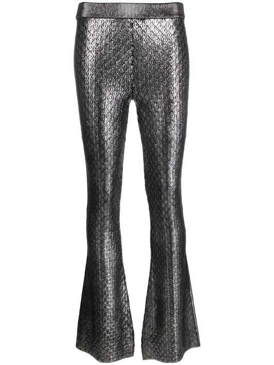 High Waist Flared Trousers
