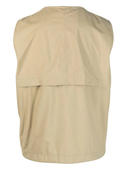 V-Neck Zip-Up Gilet