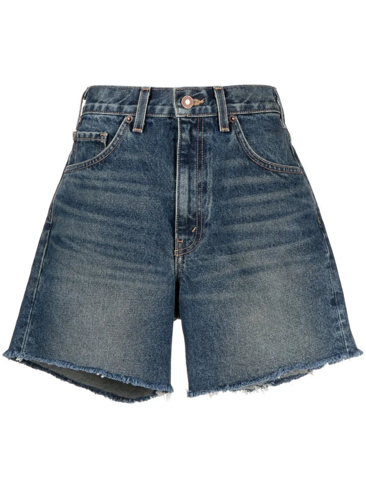 High-Waist Denim Shorts