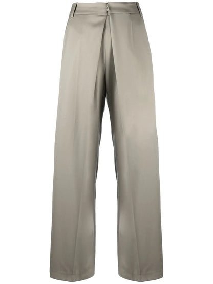 Inverted-Pleat Detail Trousers