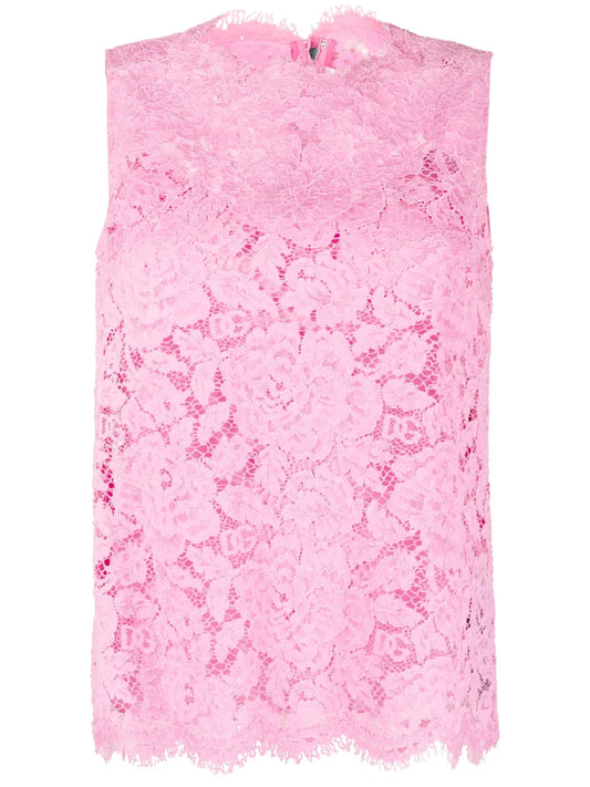 Floral Lace Sleeveless Top