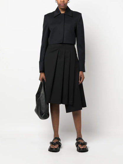 Cropped Concealed-Front Jacket