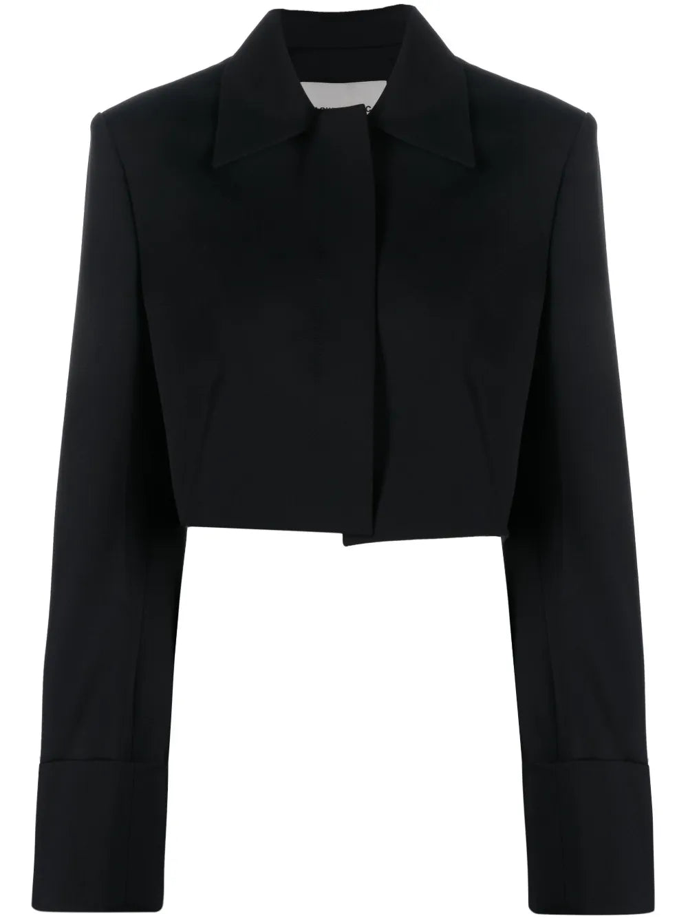 Cropped Concealed-Front Jacket
