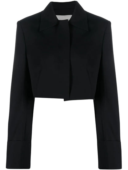 Cropped Concealed-Front Jacket