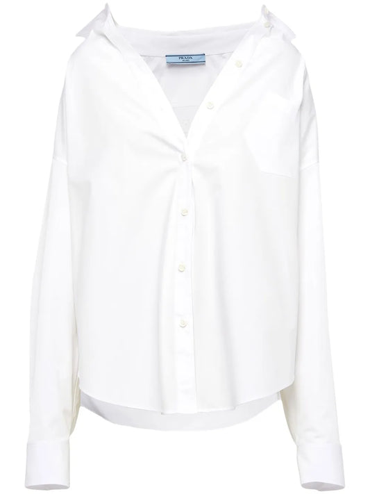 Logo-Embroidered Poplin Shirt