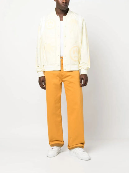 Tonal-Appliqué Varsity Jacket