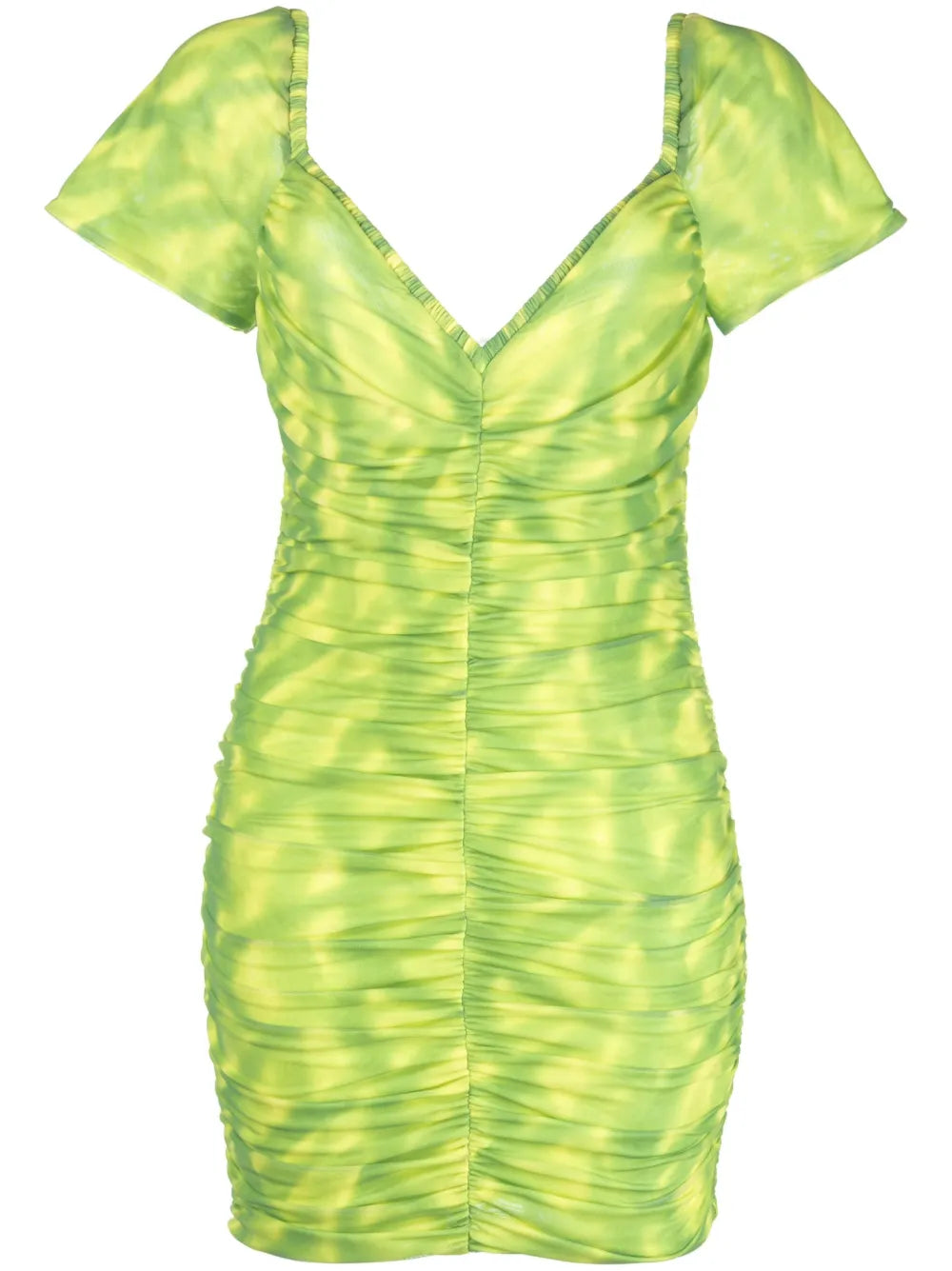 Tie-Dye Ruched Minidress