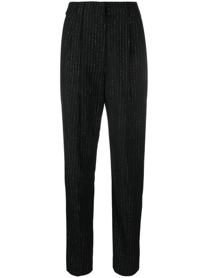 Pinstripe Wool Trousers