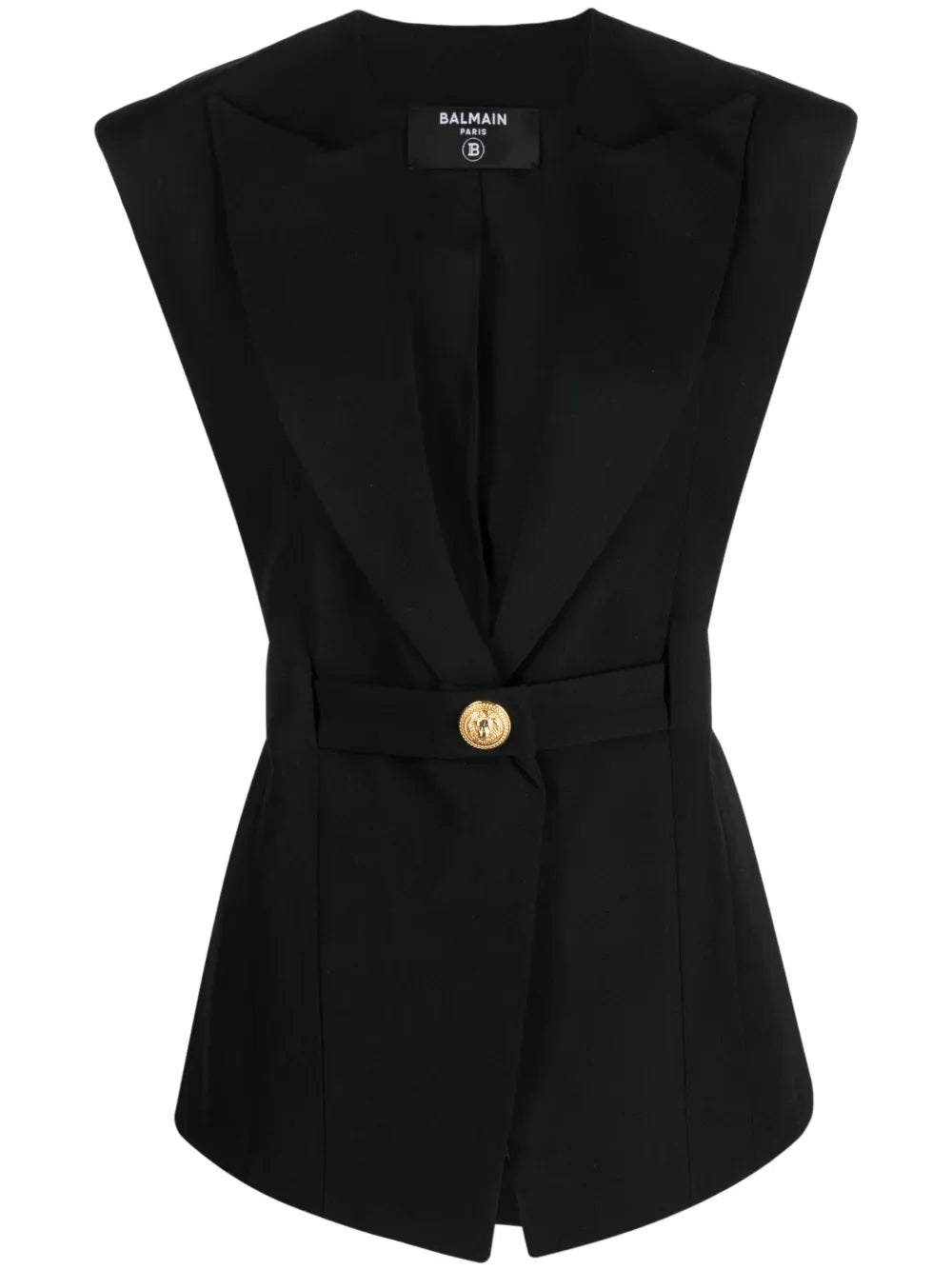 Sleeveless Single-Breasted Jacket