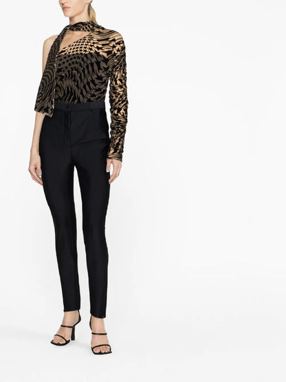 High-Waisted Skinny Trousers