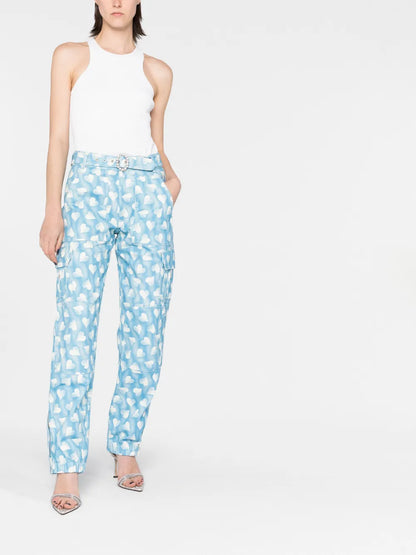 Heart-Print Cargo Trousers