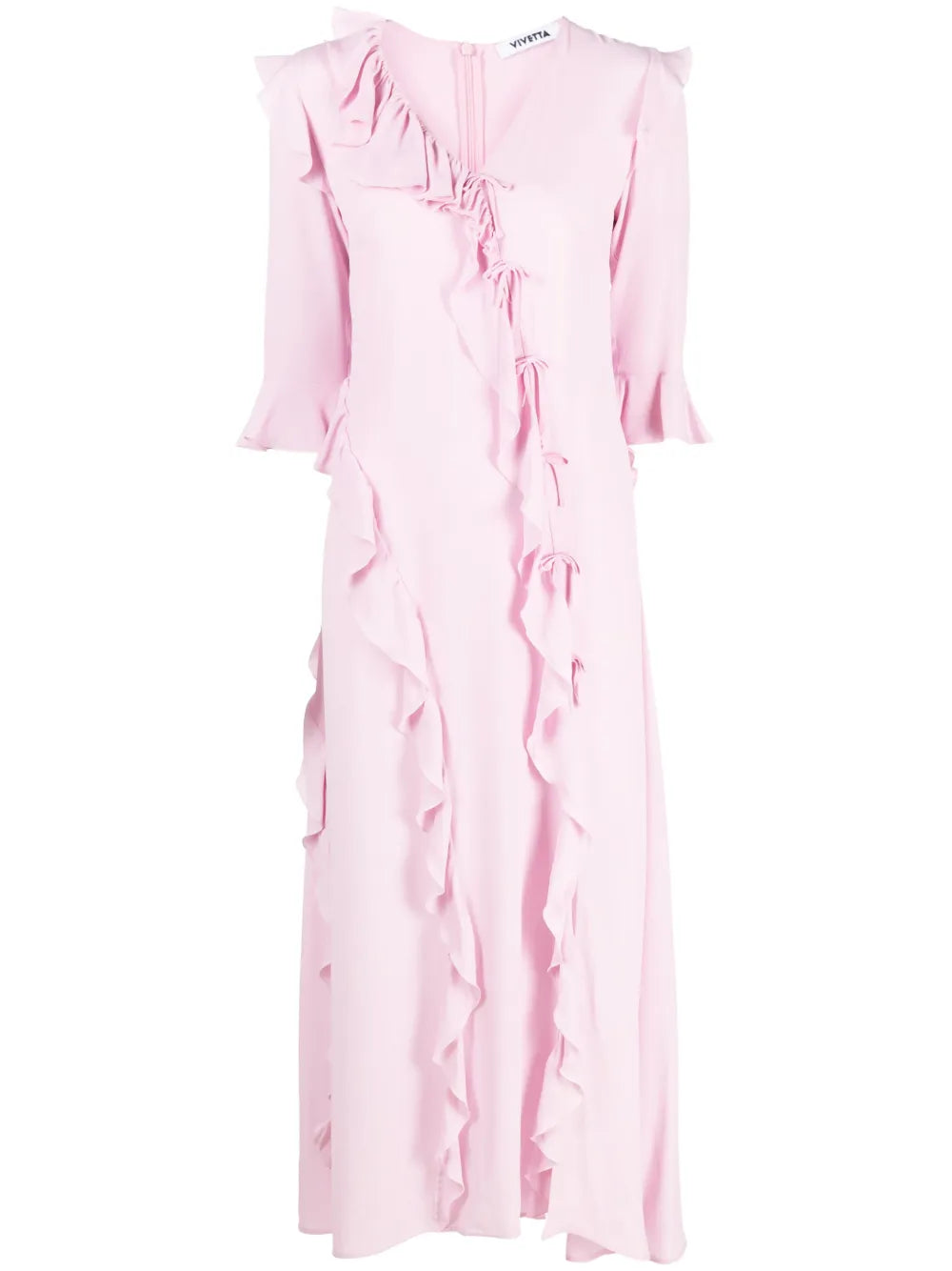 Asymmetric Ruffle Maxi Dress