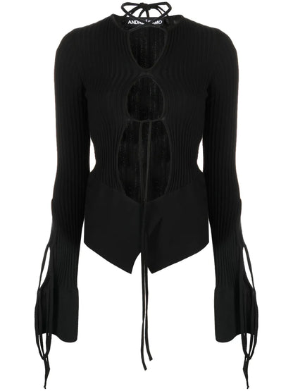 Cut-Out Ribbed Top