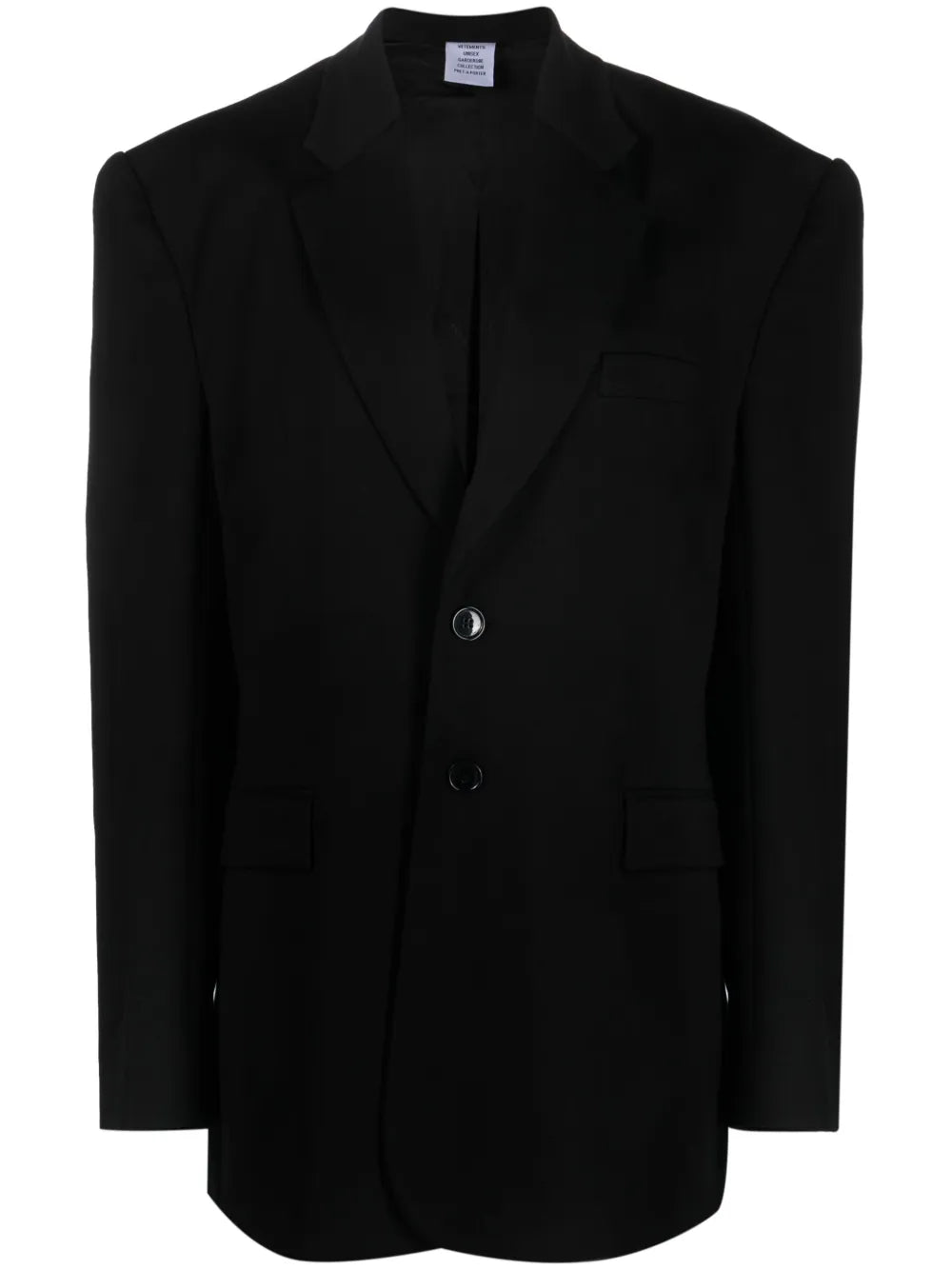Padded Shoulders Single-Breasted Blazer