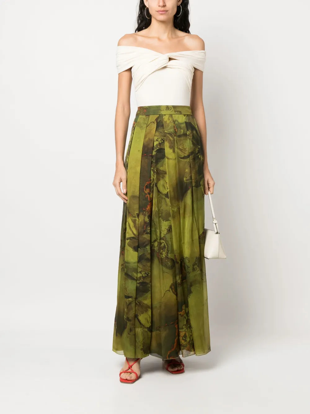 Graphic-Print Skirt