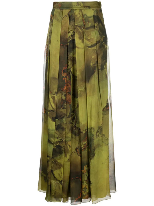 Graphic-Print Skirt