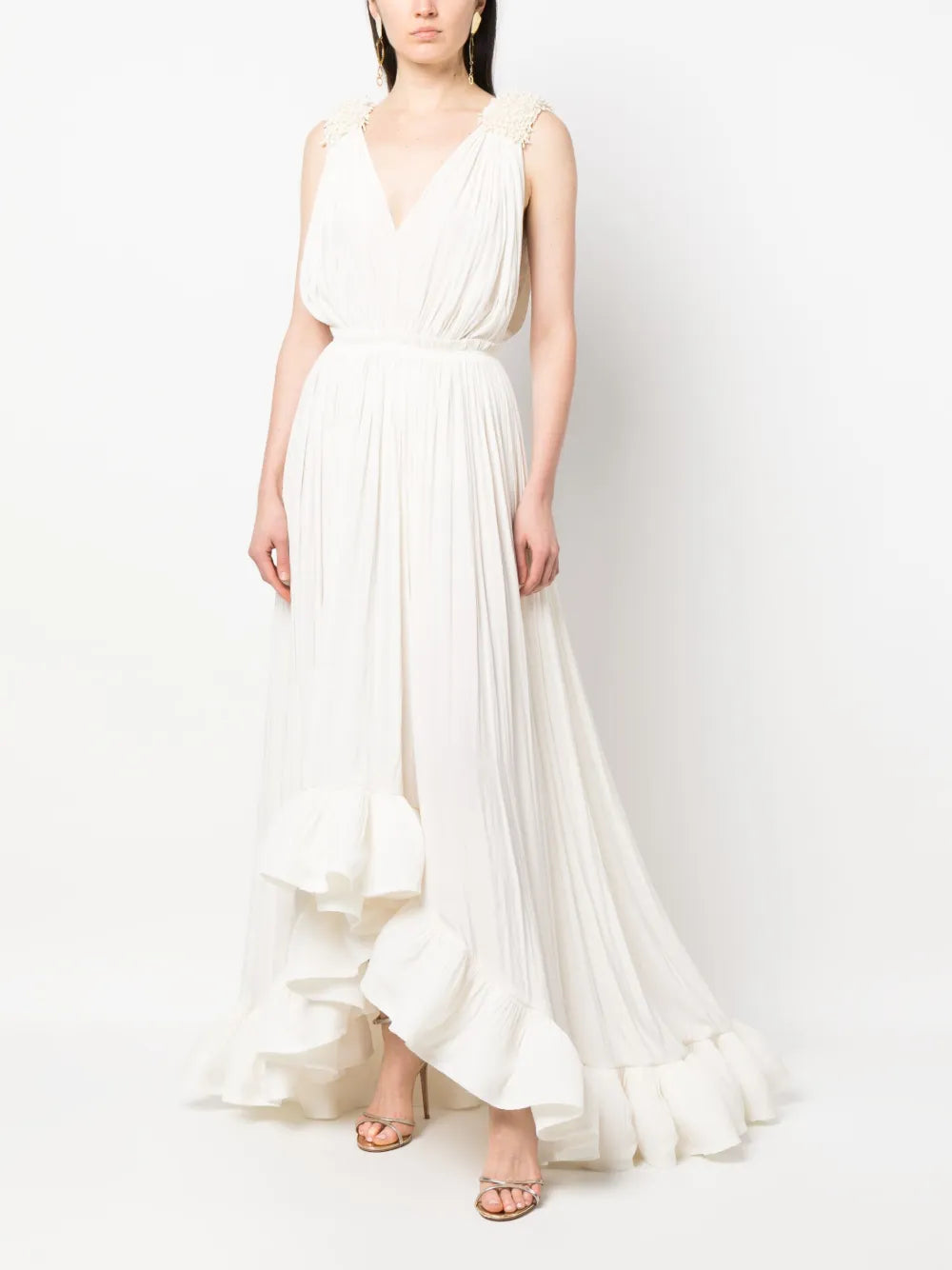 Sleeveless Ruffle-Hem Dress