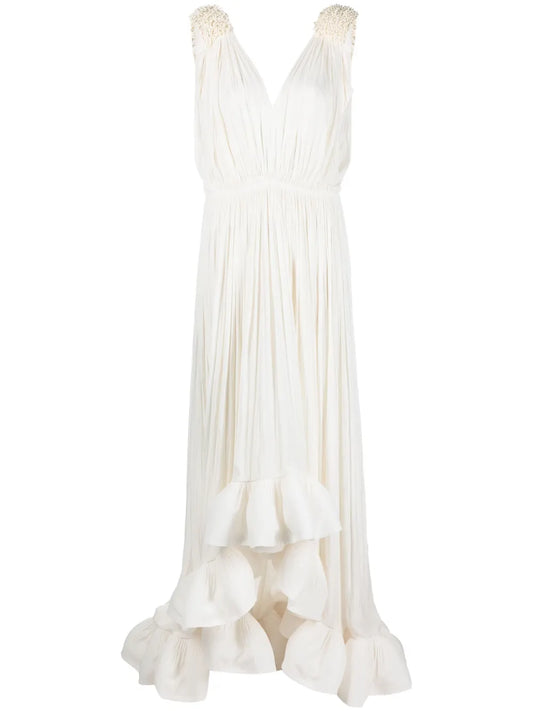 Sleeveless Ruffle-Hem Dress