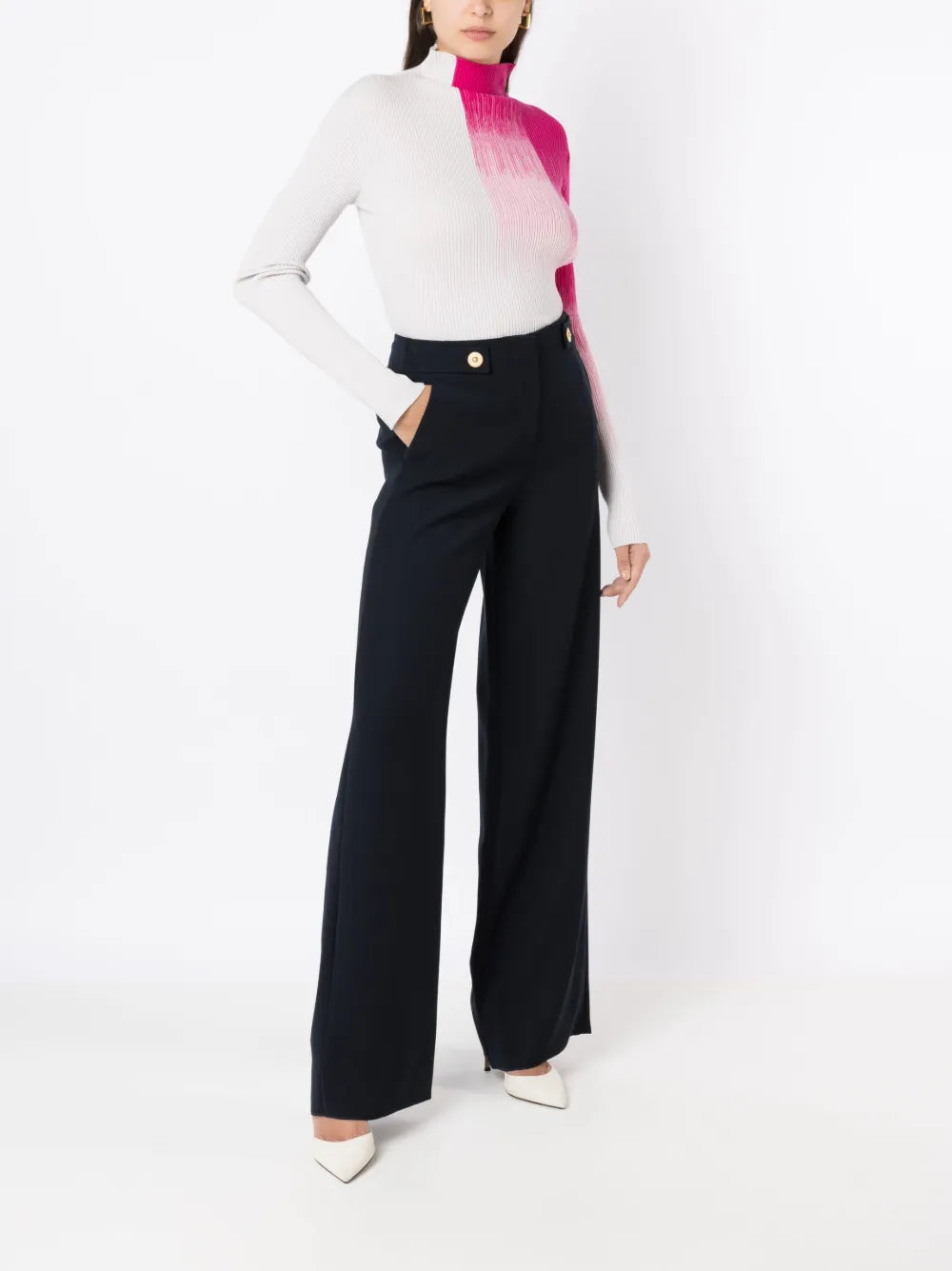 High-Rise Straight-Leg Trousers