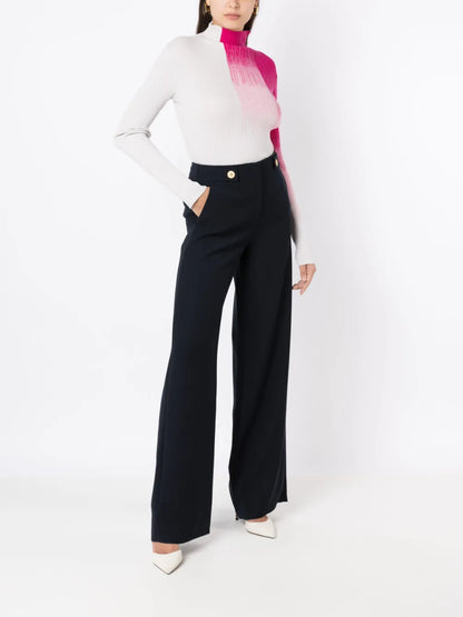 High-Rise Straight-Leg Trousers