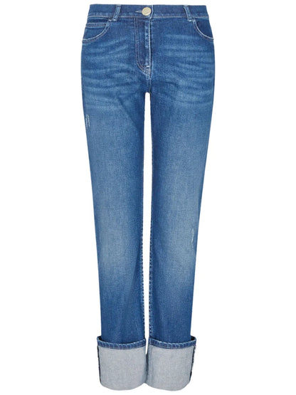 Mid-Rise Straight-Leg Jeans