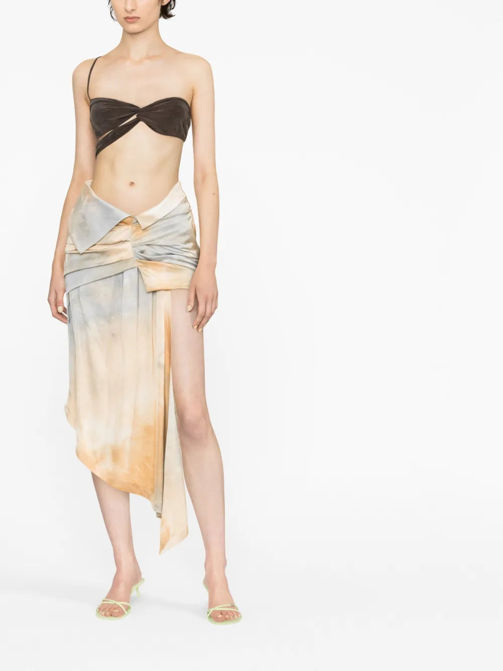 Tie-Dye Asymmetric Skirt