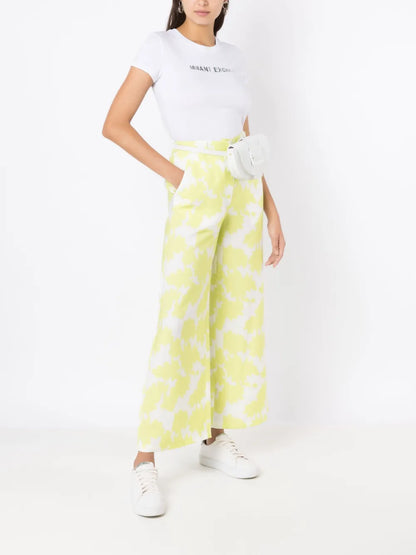 Abstract-Pattern Palazzo Pants