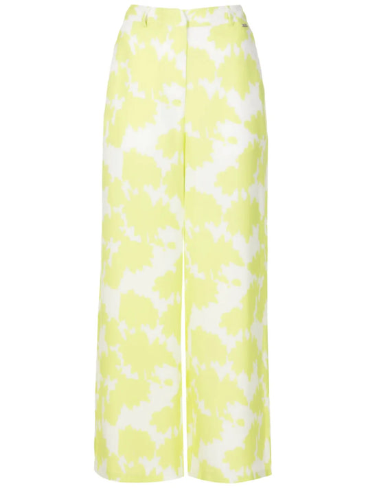 Abstract-Pattern Palazzo Pants