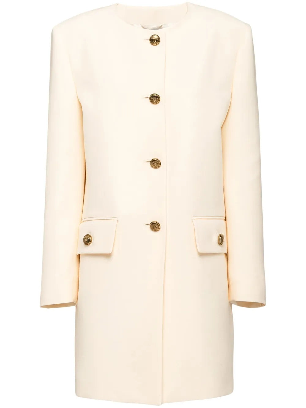 Single-Breasted Tricotine Coat