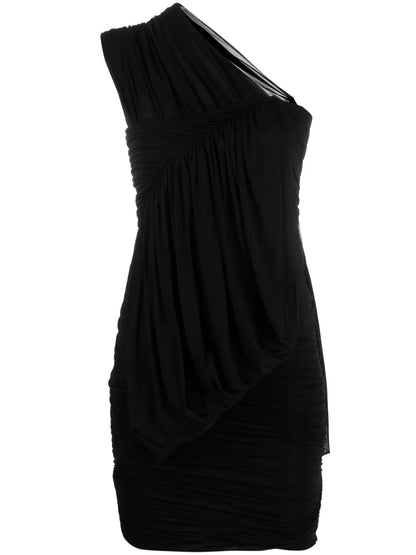 One-Shoulder Ruched Minidress