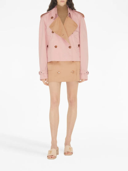 Trench Cotton Mini Skirt