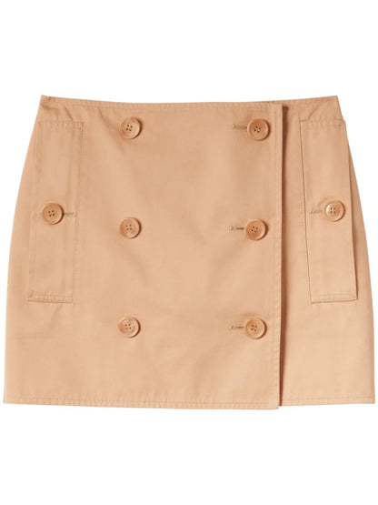 Trench Cotton Mini Skirt