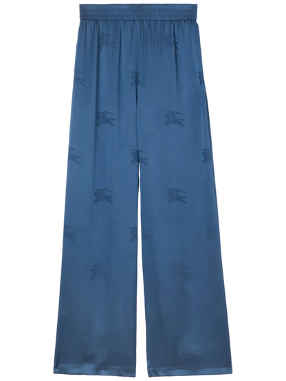 Logo-Jacquard Wide-Leg Trousers