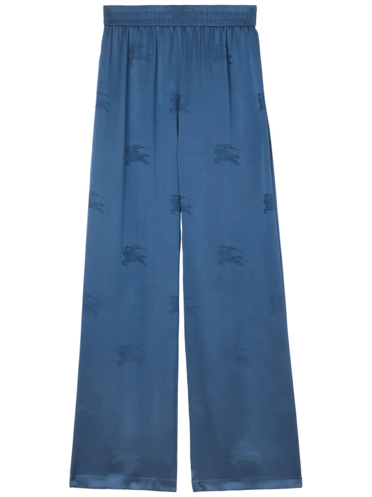 Logo-Jacquard Wide-Leg Trousers