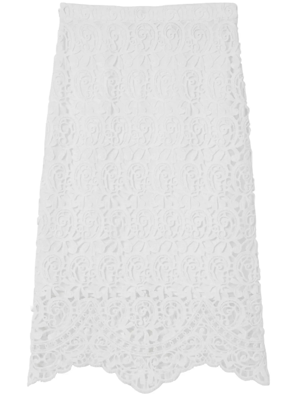 Macramé-Lace Pencil Skirt