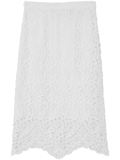 Macramé-Lace Pencil Skirt