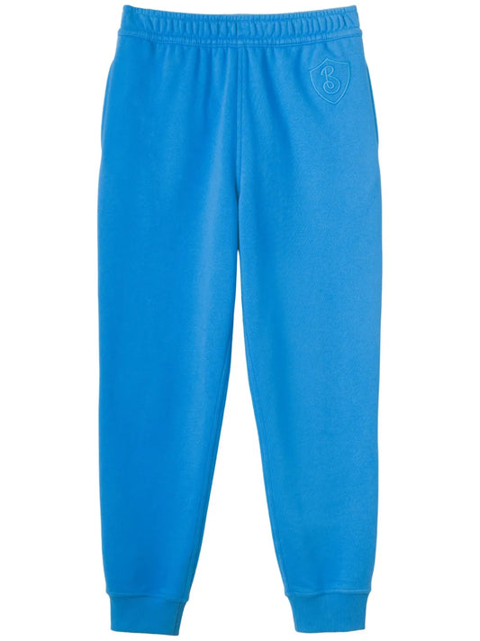 Embroidered-Letter Motif Cotton Track Pants